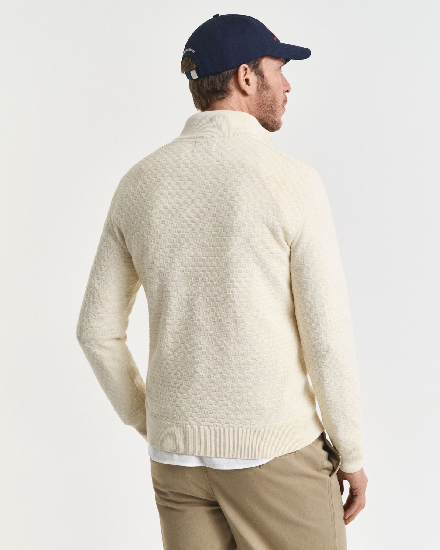 Micro Textured Half-Zip Sweater