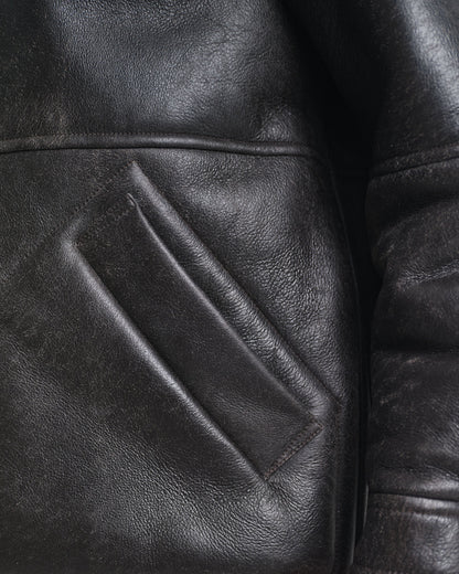 Worn-In Leather Shearling Jacket