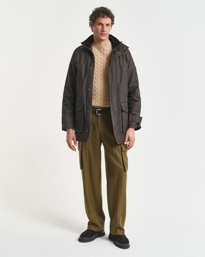 Cotton Cable Knit Crew Neck Sweater