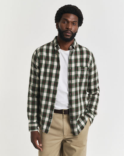 Regular Fit Checked Windblown Flannel Shirt