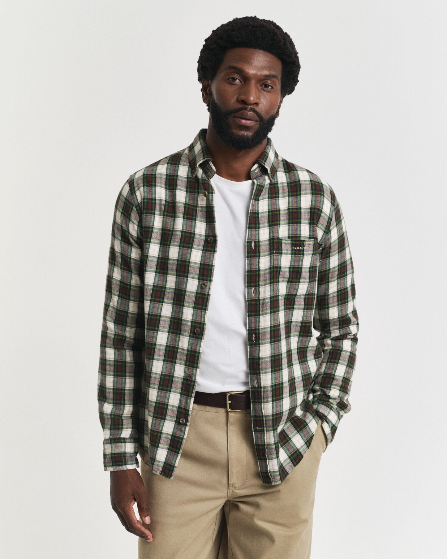 Regular Fit Checked Windblown Flannel Shirt