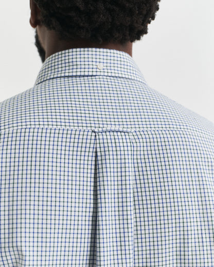 Regular Fit Micro Checked Classic Poplin Shirt