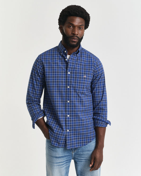 Regular Fit Checked Classic Poplin Shirt