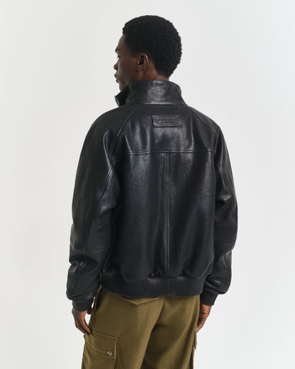 Leather Harrington Jacket