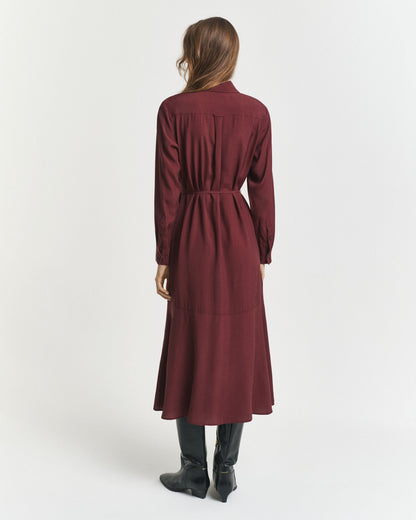 Midi Viscose Shirt Dress