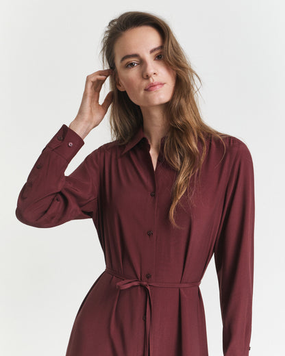 Midi Viscose Shirt Dress