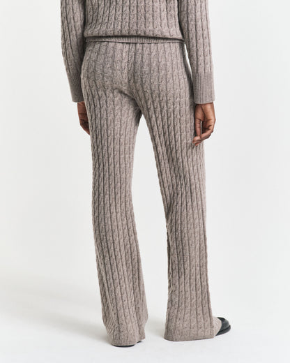 Cable Knit Wool Pants
