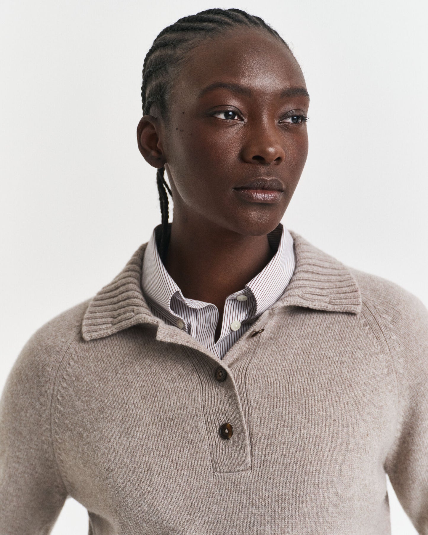 Knitted Wool Cashmere Blend Rugger