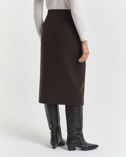 Midi Handstitched Wrap Skirt