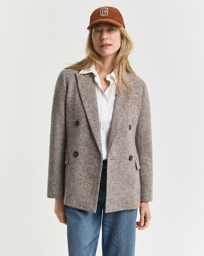 Regular Fit Textured Wool Blazer