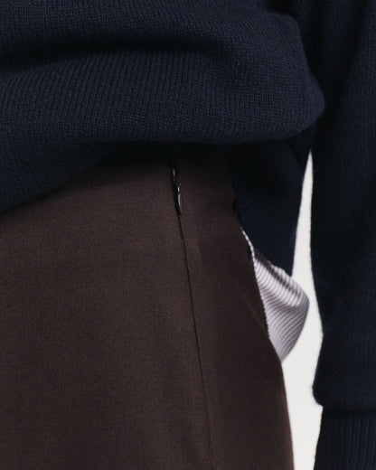 Wool Blend Midi Pencil Skirt