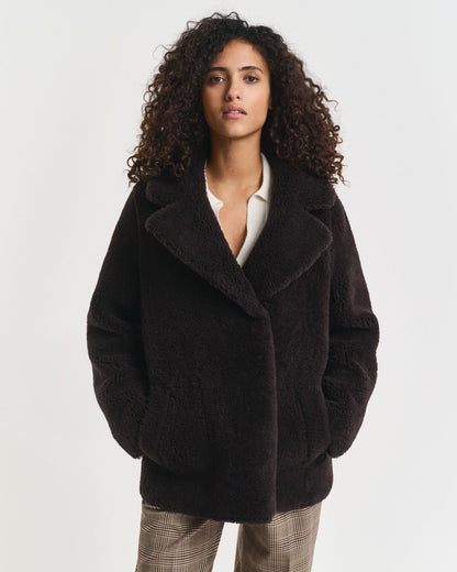 Reversible Shearling Peacoat