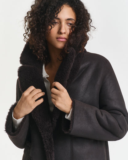 Reversible Shearling Peacoat