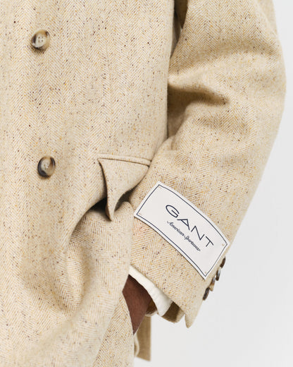 Relaxed Fit Nepps Herringbone Suit Jacket