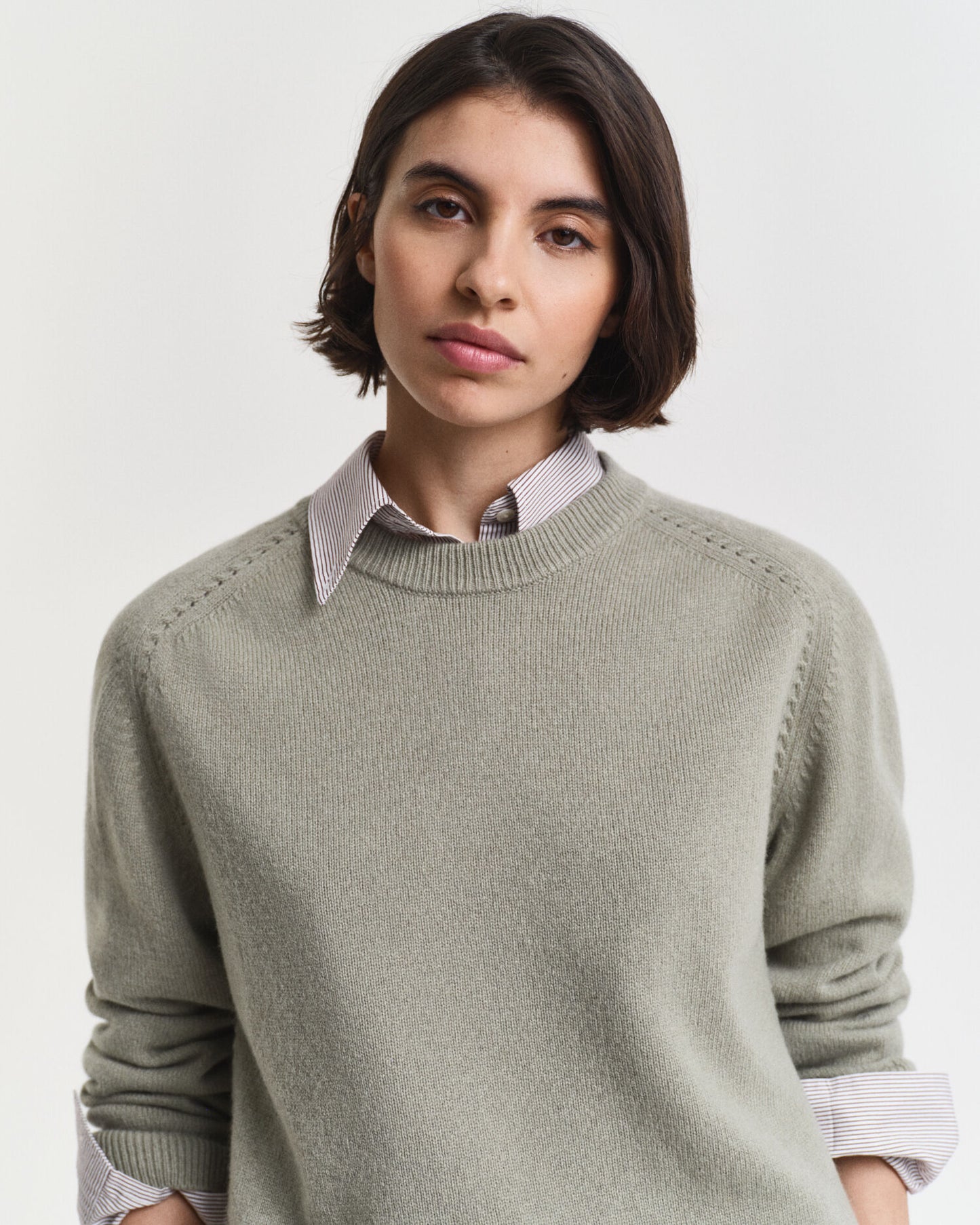 Soft Wool Cashmere Blend Crew Neck Sweater