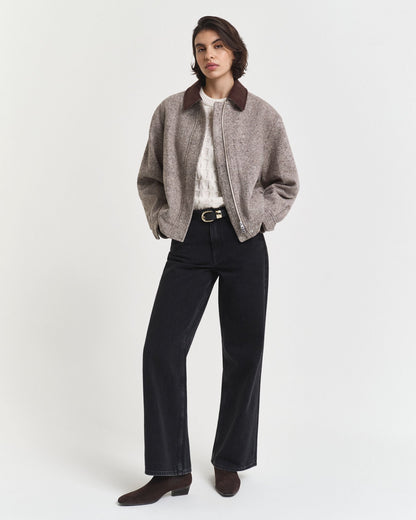 Puff Sleeve Cable Knit Short Sleeve Dress