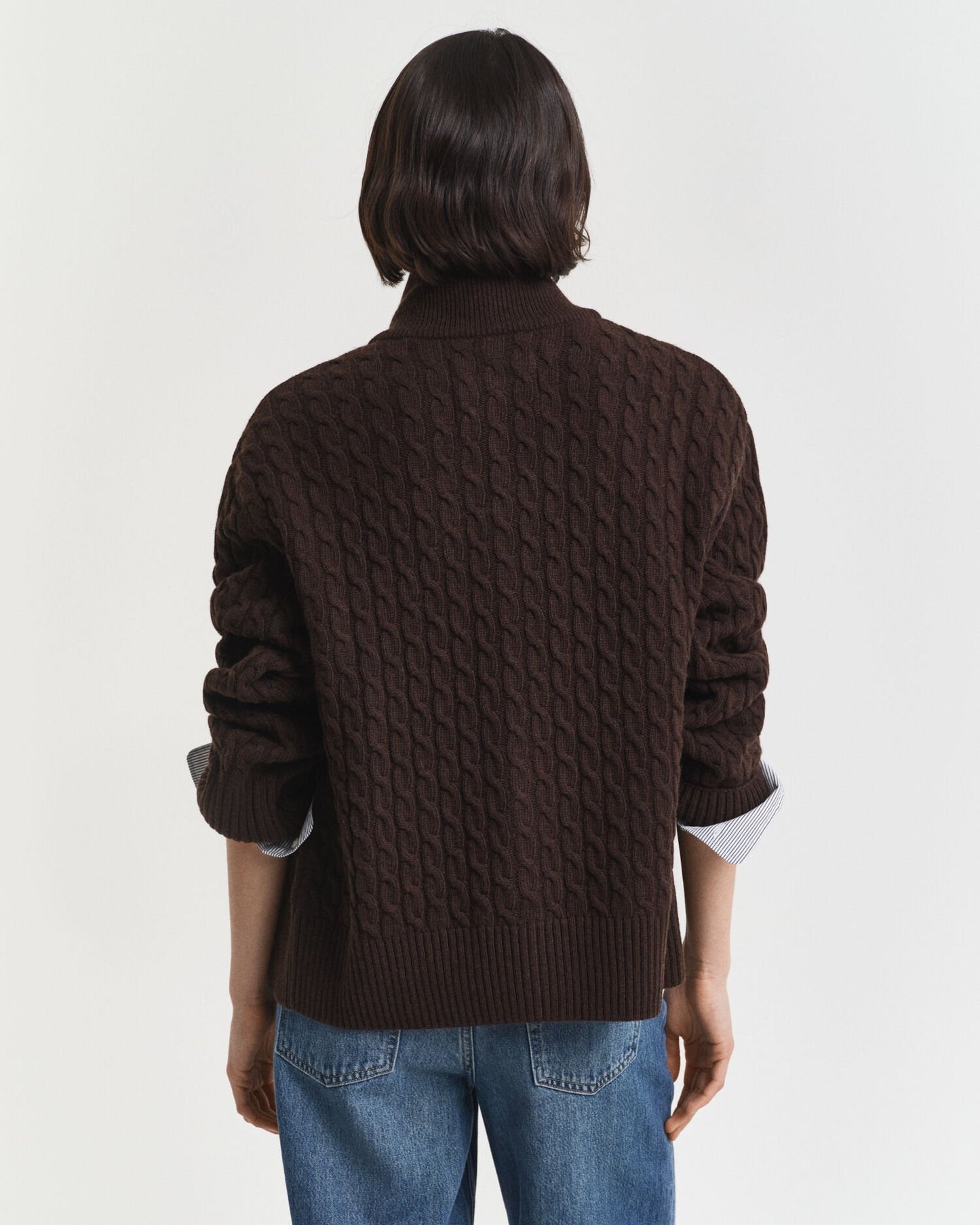 Cable Knit Zip Cardigan