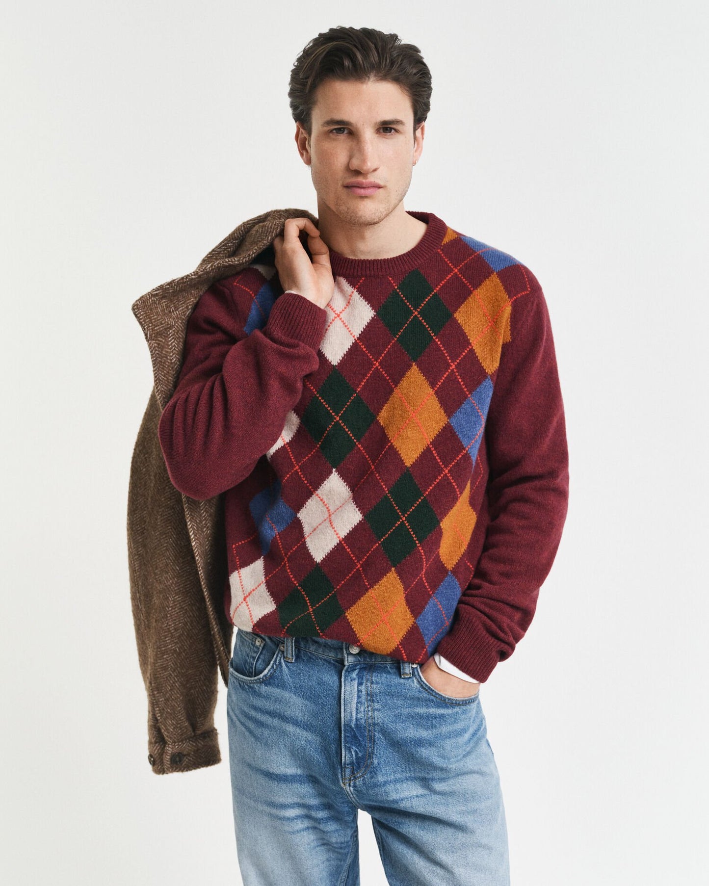Argyle Crew Neck Sweater
