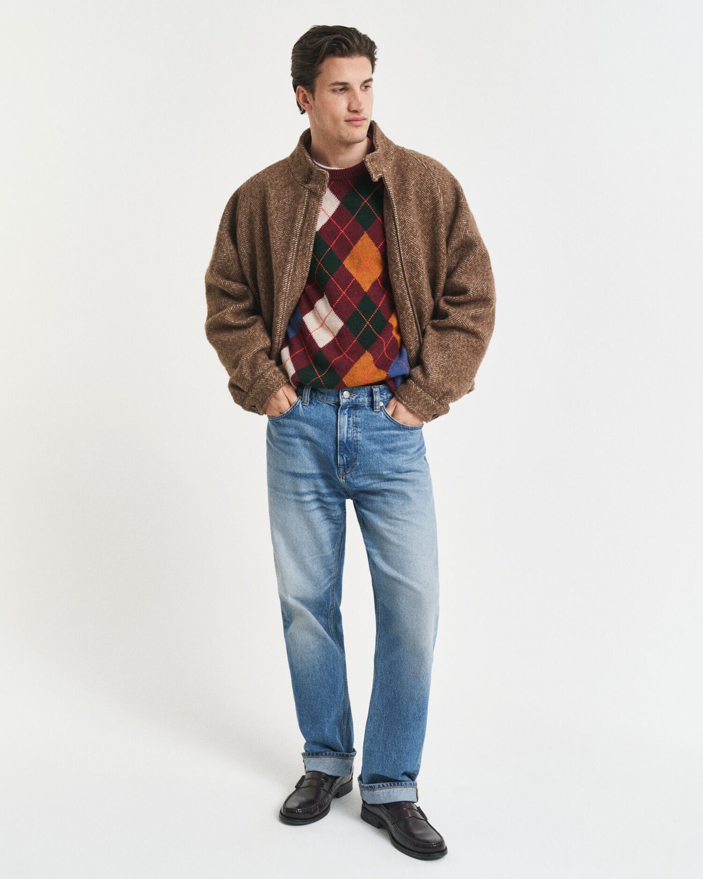 Argyle Crew Neck Sweater