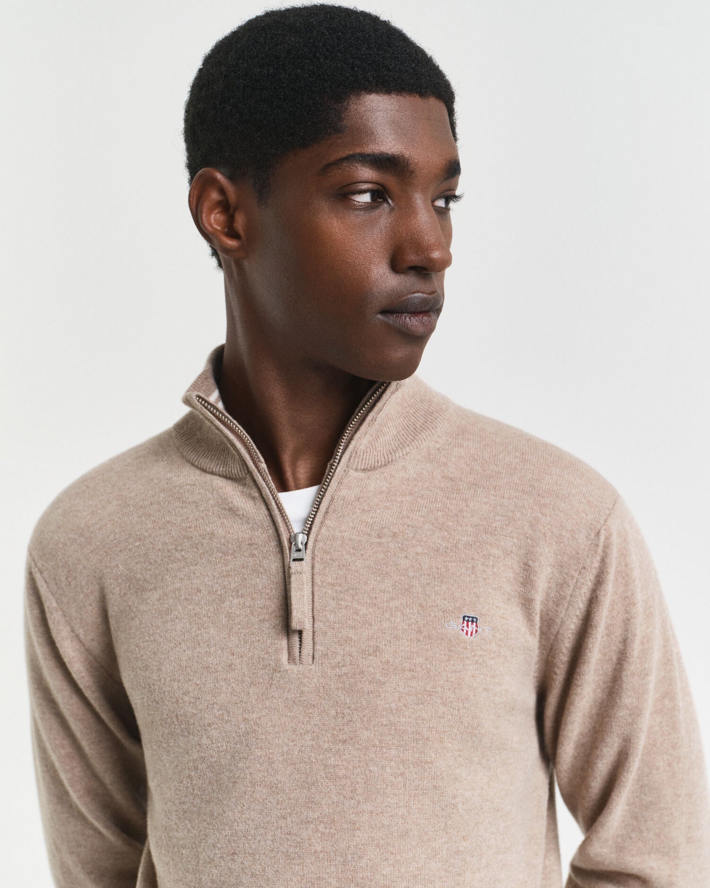 Superfine Lambswool Half-Zip Sweater