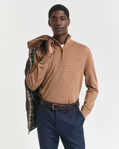 Extra Fine Merino Wool Half-Zip Sweater