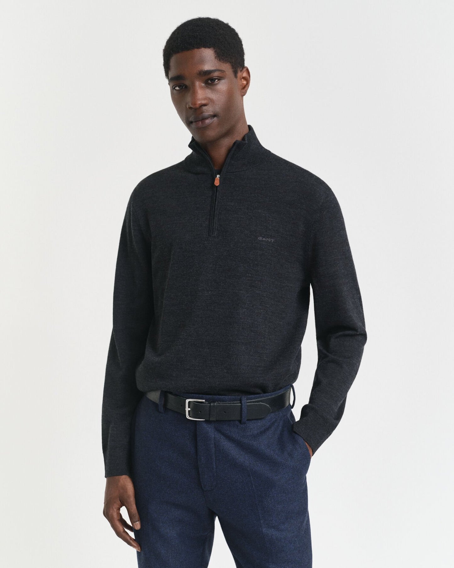 Extra Fine Merino Wool Half-Zip Sweater
