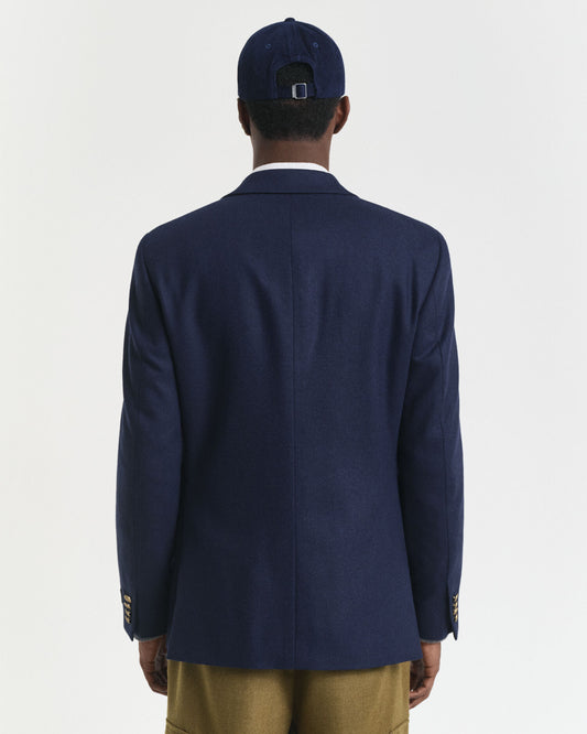 Slim Fit Wool Flannel Club Blazer