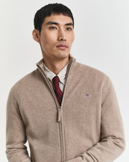 Superfine Lambswool Zip Cardigan
