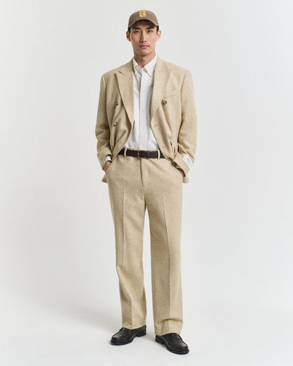 Relaxed Fit Nepps Herringbone Suit Pants