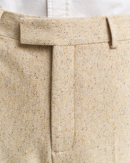 Relaxed Fit Nepps Herringbone Suit Pants