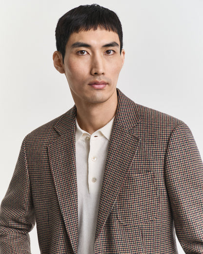 Slim Fit Houndstooth Check Blazer