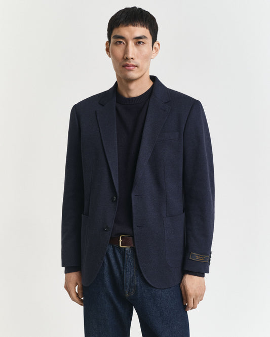 Slim Fit Two-Toned Jersey Piqué Blazer