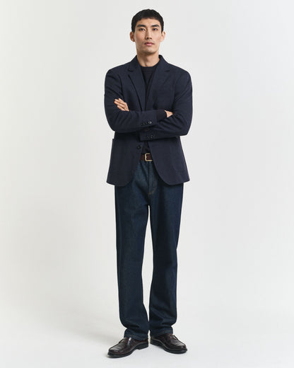 Slim Fit Two-Toned Jersey Piqué Blazer