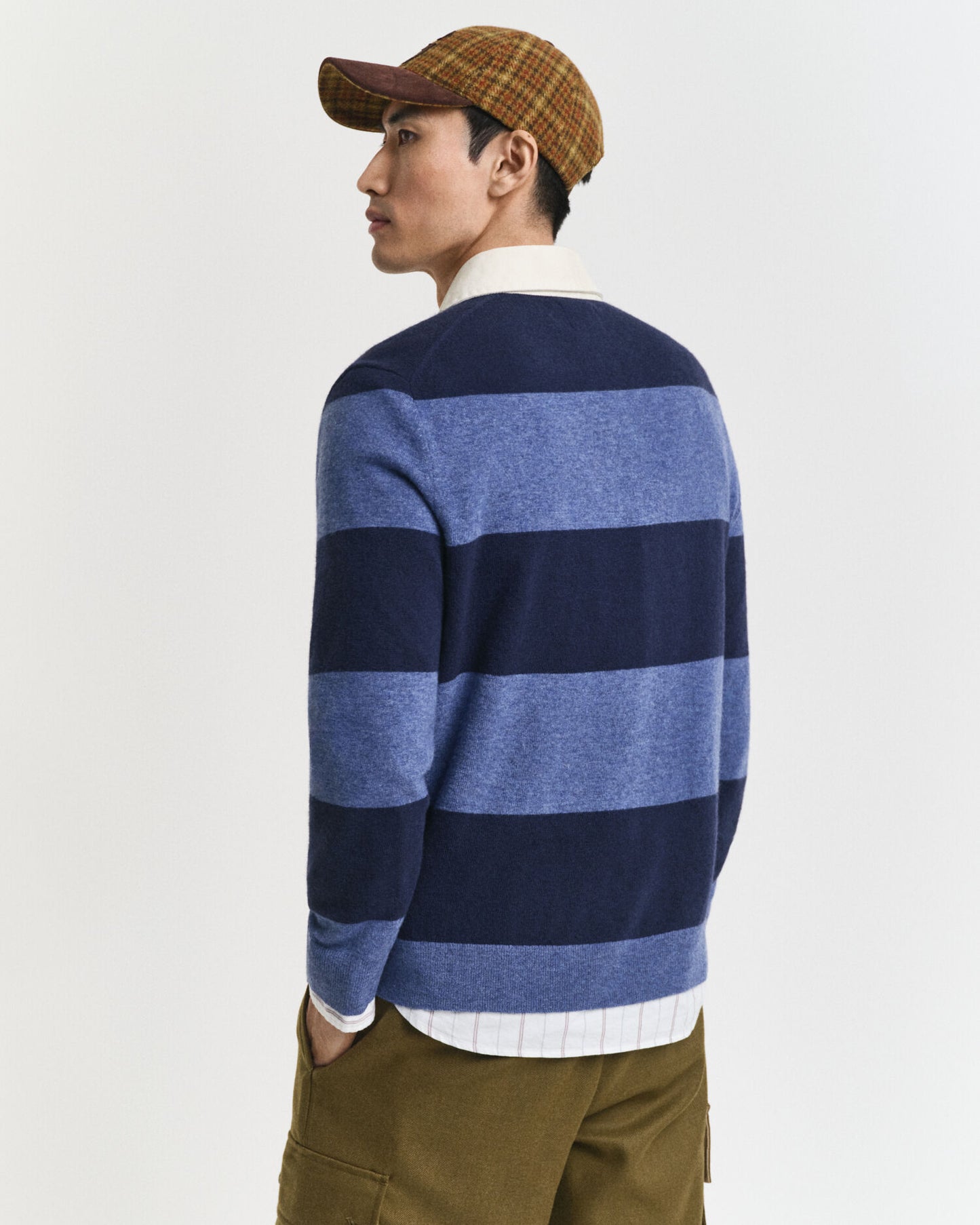 Striped Extra Fine Lambswool Rugger Sweater
