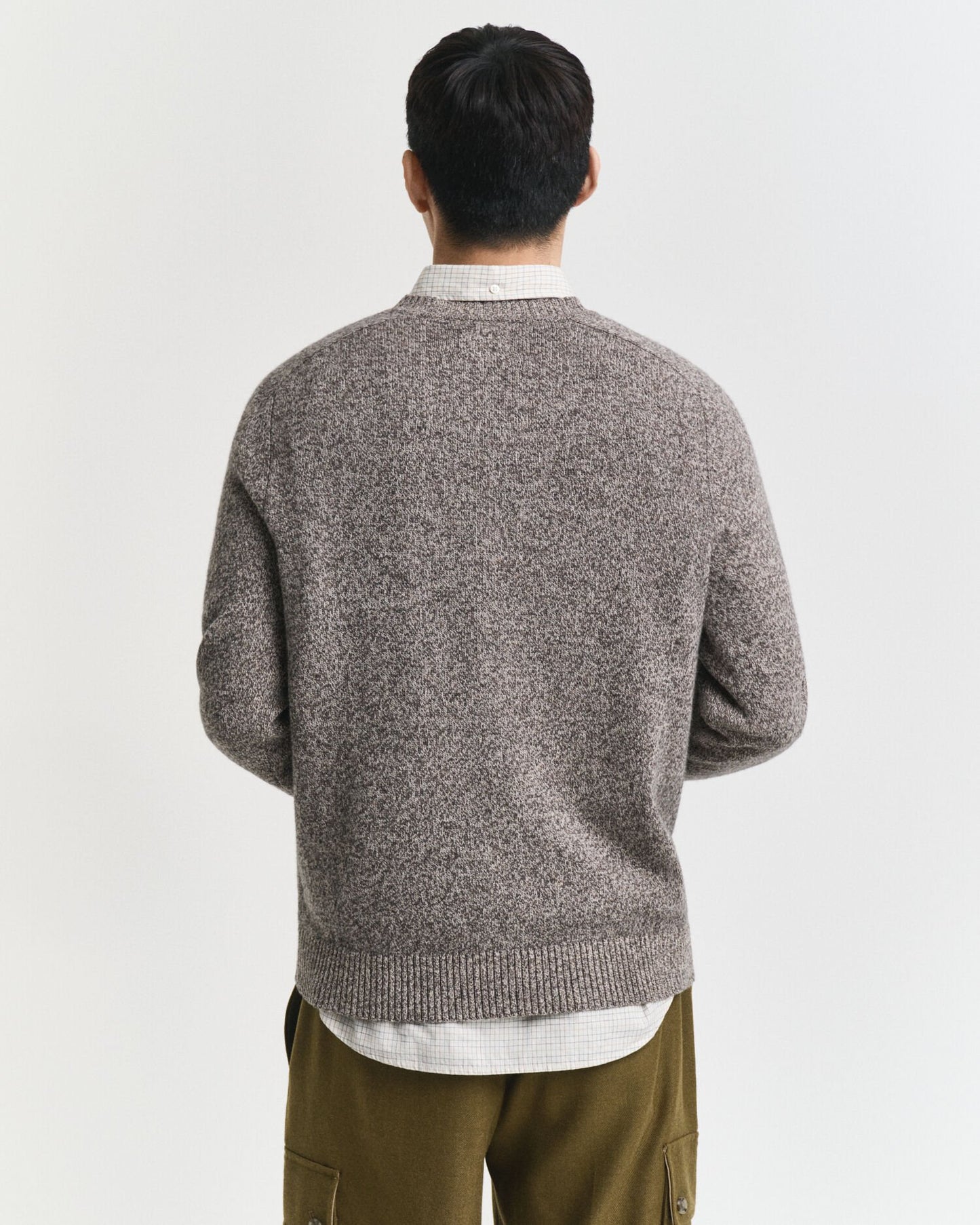 Wool Blend MoulineCrew Neck Sweater