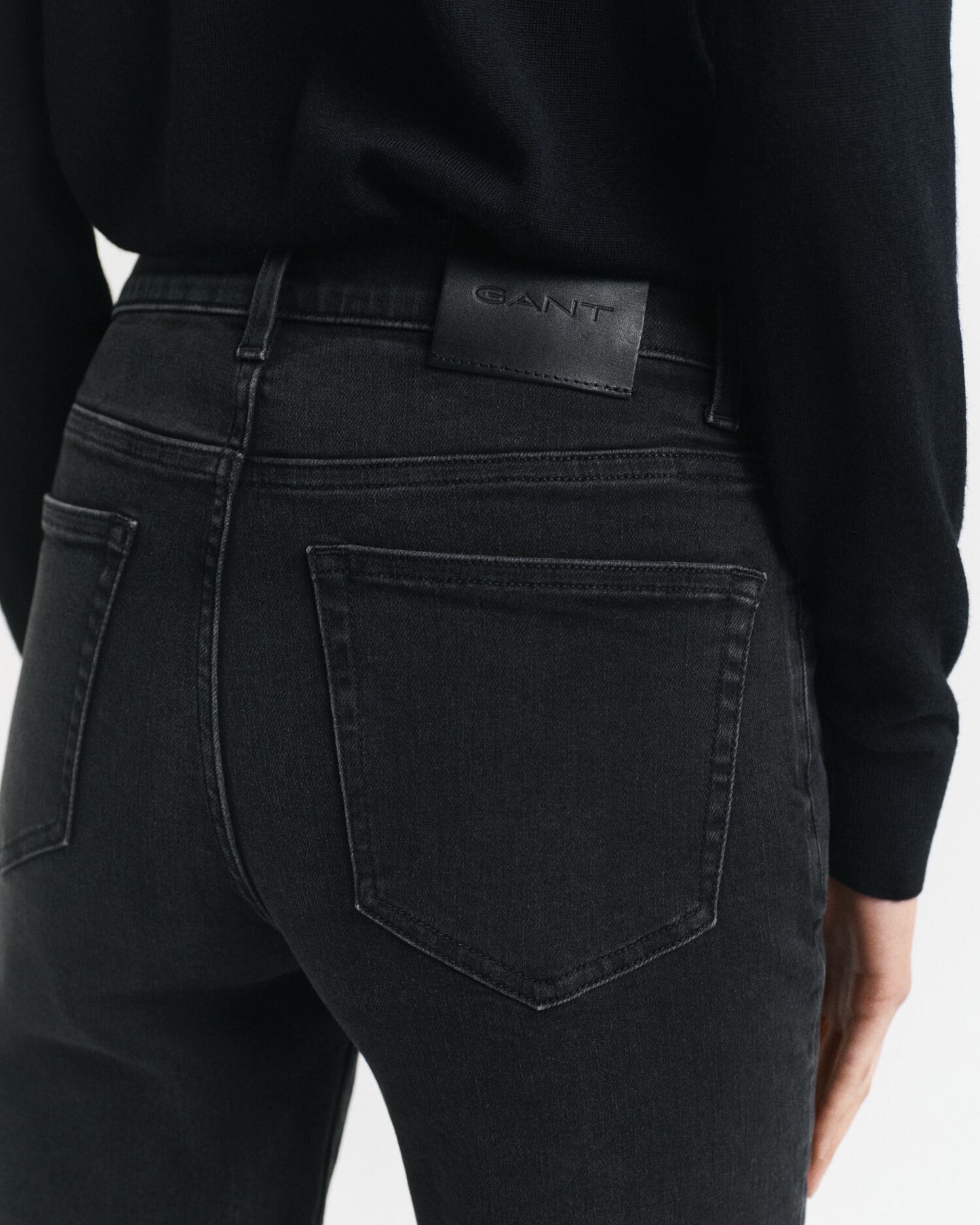 Slim Fit Cropped Black Jeans