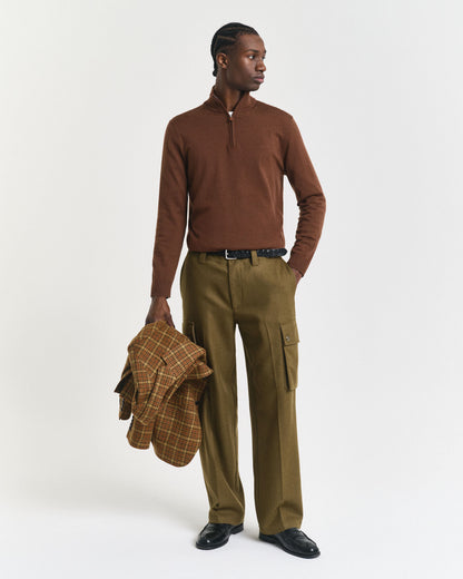 Extra Fine Merino Wool Half-Zip Sweater