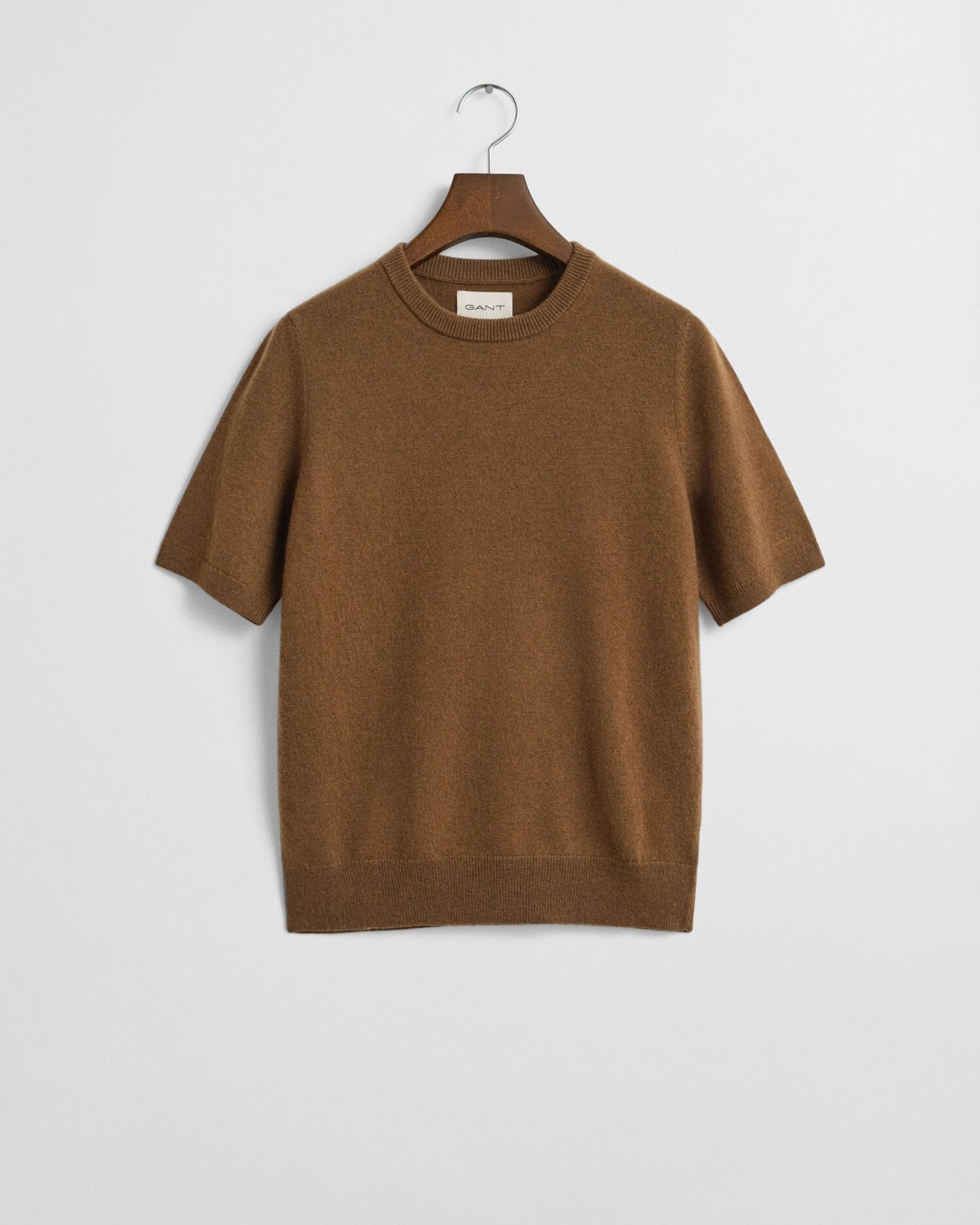 Superfine Lambswool Short Sleeve Crew Neck Sweater