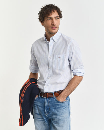 Regular Fit Striped Poplin Shirt