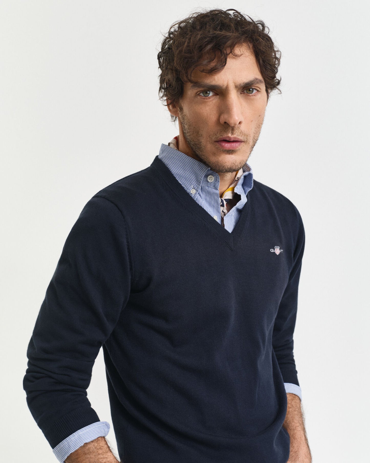 Classic Cotton V-Neck Sweater